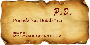 Perhócs Debóra névjegykártya